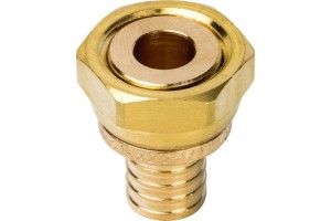 STOUT Переходник с НГ 25x3/4 В. аксиальный PEX, латунь
