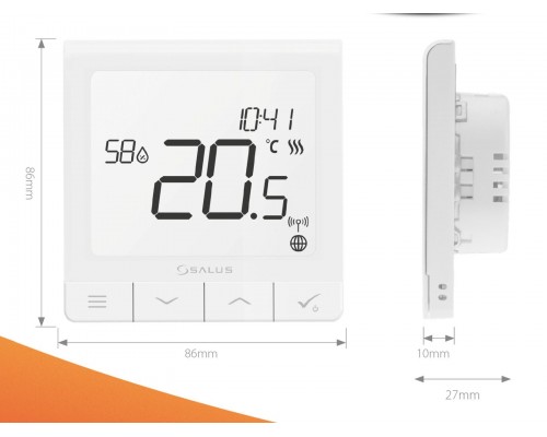 Salus Терморегулятор SQ610 программируемый, проводной Wi-Fi