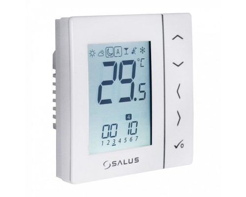 Salus терморегулятор VS30W проводной, программируемый, белый Salus терморегулятор VS30W проводной, программируемый, белый