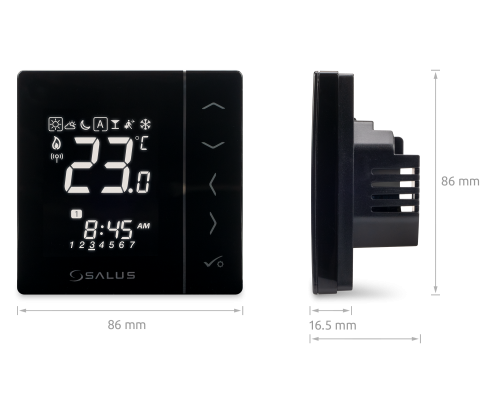 Salus VS10BRF Черный Терморегулятор беспроводной, программируемый Zigbee