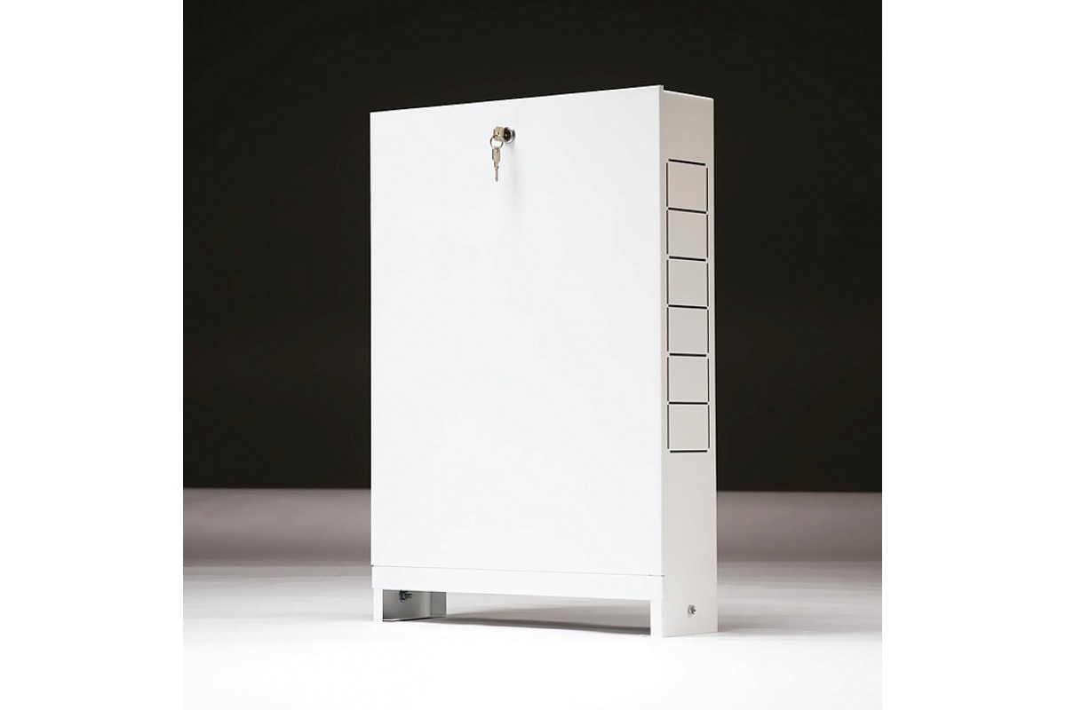 коллекторный шкаф для отопления встраиваемый на 4 выхода