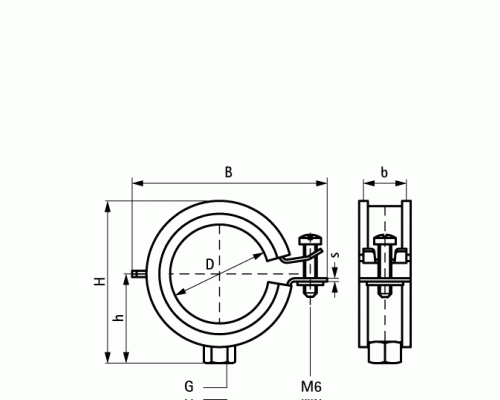 Хомут, BISMAT Flash, M8, 25-28 мм, с epdm