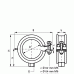 Хомут, BIS KSB1, M8, D-54, с вкладышем epdm