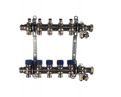 Коллекторная группа Elsen 5 отводов радиаторная разводка, нержавеющая сталь, EMi02.05