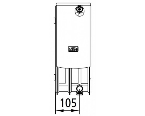 Радиатор стальной Kermi FTV 33, 300/800, нижнее правое