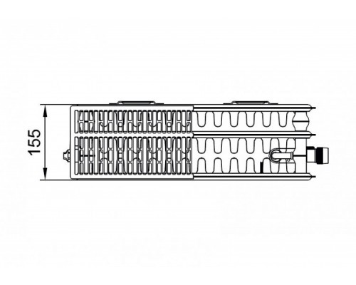 Радиатор стальной Kermi FTV 33, 300/800, нижнее правое