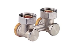 Узел нижнего подключения Giacomini R388, угловой H-образный, 3/4, 3/4, Н ЕК-НГ