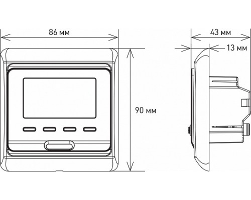 Терморегулятор IQ Watt Thermostat P белый