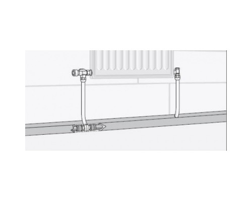 REHAU Трубка Т-образная 20x15x20 (250мм) аксиальная PEX, нерж. сталь