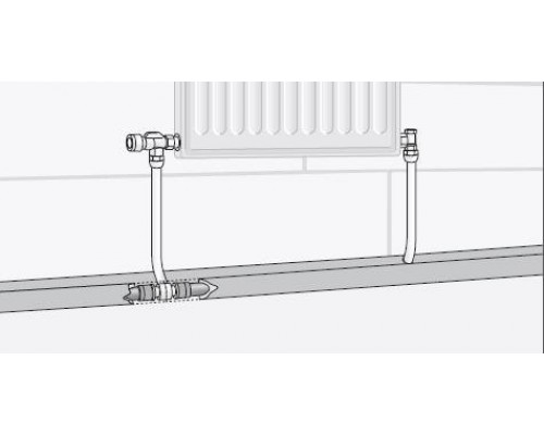 REHAU Трубка Т-образная 16x15x16 (500мм) аксиальная PEX, нерж. сталь