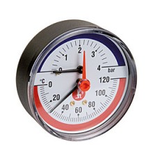 Термоманометр Giacomini 0-4 бар от 0 до +120℃ 1/2 аксиальный, R226Y001
