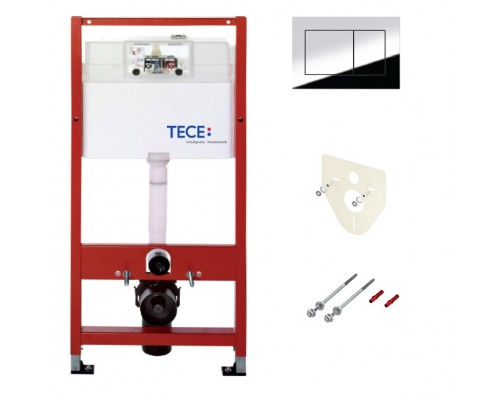 Инсталляция TECE TECEbase, для подвесного унитаза, кнопка смыва TECEnow, 9400012