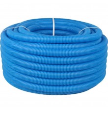 STOUT Труба гофрированная ПНД, цвет синий, наружным диаметром 32 мм для труб диаметром 25 мм