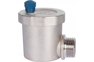 STOUT Воздухоотводчик автоматический вертикальный выпуск, угл.подкл. нар.р. 1/2 никель.