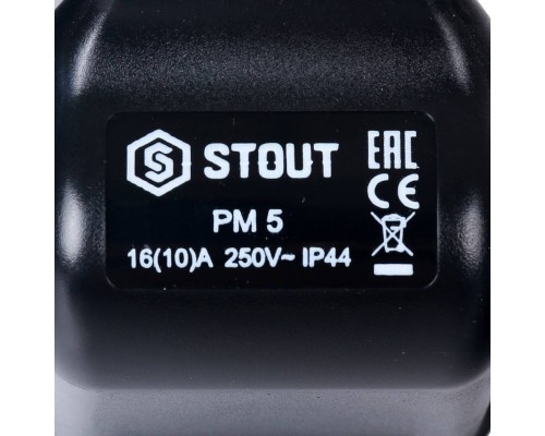 STOUT Реле давления для водоснабжения PM5G,  1-5 бар, 1/4, с накидной гайкой.