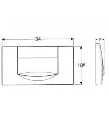 Клавиша смыва Geberit назначение-для унитаза шгв 340*39*185 цвет-белый