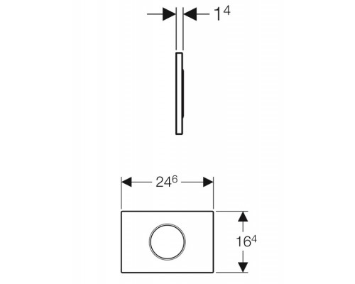 Клавиша смыва Geberit Sigma10 для унитаза ш 66 цвет-нержавеющая сталь
