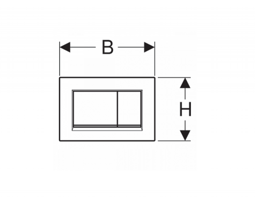 Клавиша смыва Geberit Sigma30 для унитаза шгв 246*12*164 цвет-белый матовый