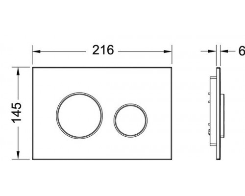 Клавиша смыва для унитаза TECE Teceloop шгв-216*6*145 цвет-хром глянцевый