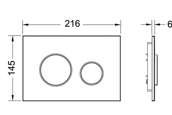Клавиша смыва для унитаза TECE Teceloop шгв-216*6*145 цвет-хром глянцевый