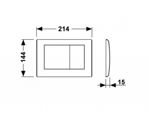 Клавиша смыва TECE TECEplanus назначение-для унитаза шгв 214*15*144 цвет-нержавеющая сталь сатин