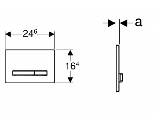 Клавиша смыва Geberit Sigma50 для унитаза шв 246*164