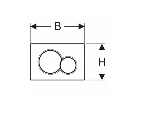 Клавиша смыва для унитаза Geberit Sigma 01 шгв 246*13*164 цвет-хром матовый