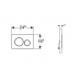 Клавиша смыва Geberit Sigma20 для унитаза шгв 246*15*164 цвет-черный матовый/хром глянцевый