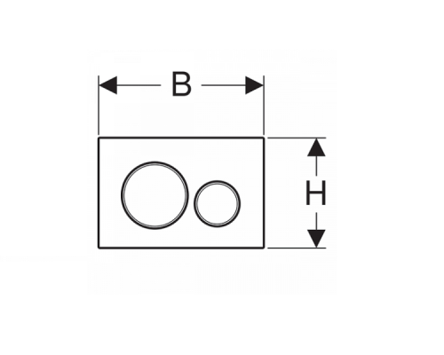 Клавиша смыва для унитаза Geberit Sigma20 шгв  246*12*164 цвет-белый/белый матовый