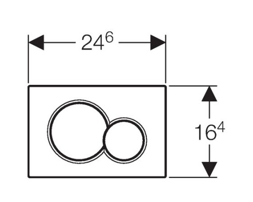 Клавиша смыва для унитаза Geberit Sigma 01 шгв 246*13*164 цвет-матовый хром