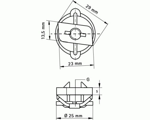 Walraven Гайка монтажная BIS RapidRail M10 оцинкованная сталь