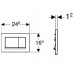 Клавиша смыва Geberit Sigma30 для унитаза шгв 246*12*164 цвет-хром матовый/хром глянцевый/хром матовый