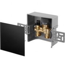 Oventrop Набор терморегулятора Unibox E RTL 20-40°C  черное стекло