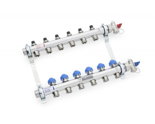 REHAU RAUTHERM S Распределительный коллектор HKV на 6 контуров нерж .сталь (без шаровых кранов)