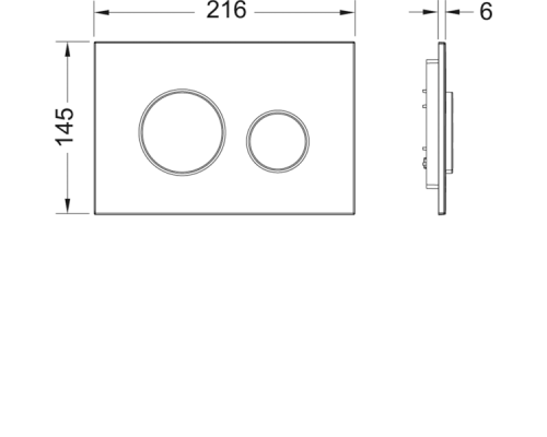 Клавиша смыва TECE TECEloop назначение-для унитаза шгв 216*6*145 цвет-хром матовый