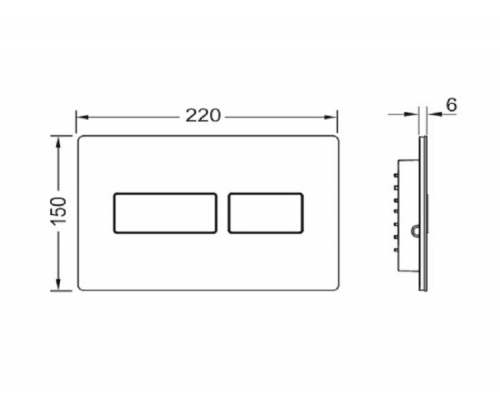 Клавиша смыва TECE TECEsolid для унитаза шгв 220*6*150 цвет-белый глянцевый