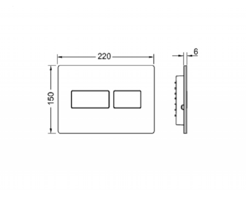 Клавиша смыва TECE TECEsolid для унитаза шгв 220*6*150 цвет-белый матовый