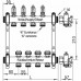 REHAU RAUTHERM S Распределительный коллектор HKV-D на 9 контуров нерж .сталь (без шаровых кранов)