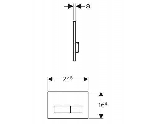 Клавиша смыва Geberit Sigma50 для унитаза шгв 246*14*164 цвет-хром