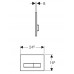 Клавиша смыва Geberit Sigma50 для унитаза ш 66 цвет-черный/нержавеющая сталь