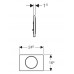 Клавиша смыва Geberit Sigma10 для унитаза шгв 246*14*164 цвет-белый/хром матовый