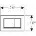 Клавиша смыва Geberit Sigma30 для унитаза шгв 246*12*164 цвет-белый матовый/хром матовый