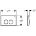 Клавиша смыва для унитаза Geberit Delta 21 шгв 246*26*164 цвет-хром матовый