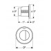 Клавиша смыва Geberit Type 10 шгв 94*79*94 цвет-белый/позолоченный
