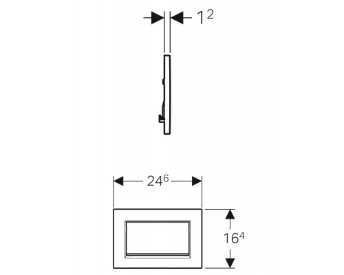 Клавиша смыва Geberit Sigma30 для скрытого смывного бачка шгв 246*12*164 цвет-хром/хром глянцевый