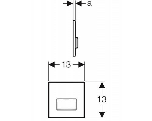 Клавиша смыва Geberit Sigma для писсуара шгв 130*8*130