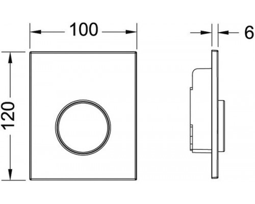 Клавиша смыва для писсуара TECE TECEloop Urinal шгв-100*6*120 цвет-белый