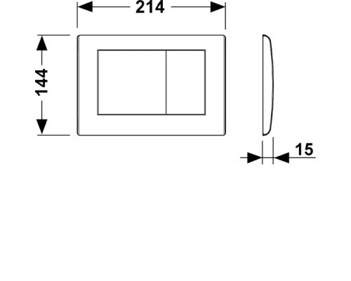 Клавиша смыва TECE Planus назначение-для унитаза шгв 214*15*144 цвет-хром глянцевый