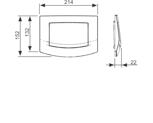 Клавиша смыва TECE Ambia назначение-для унитаза шгв 214*22*152 цвет-хром глянцевый