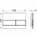 Клавиша смыва TECE TECEsquare назначение-для унитаза шгв 220*11*150 цвет-белый/хром глянцевый